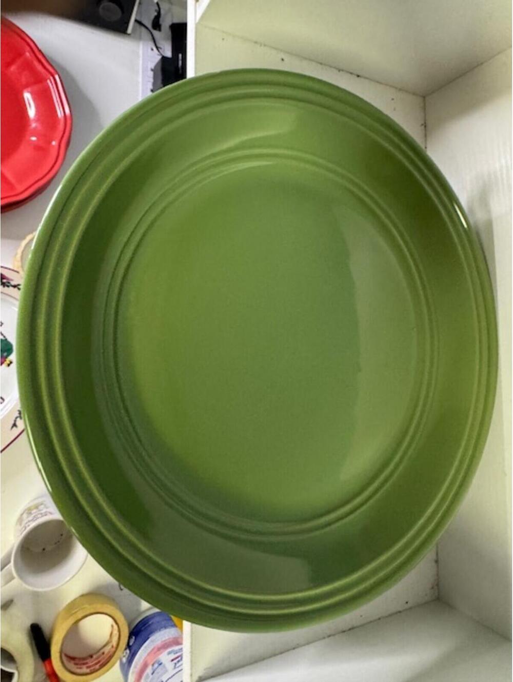 Mainstays Green Stoneware Dinner Plates Set of 3